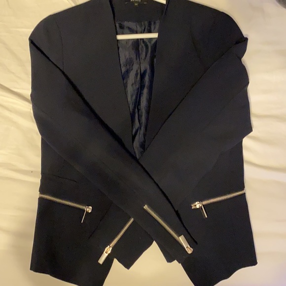 Beautiful navy blue moto blazer - Picture 3 of 3